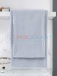 Махровое полотенце без бордюра серебристое ПМ-53