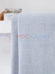 Махровое полотенце без бордюра серебристое ПМ-53