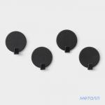 Крючки самоклеящиеся SAVANNA Black Loft, 4 шт., металл, радиус 3.4 см, чёрные