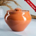 Горшок для запекания Вятская керамика, 900 мл, терракотовый