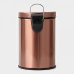 Ведро мусорное с педалью St?lz, 3 л, нержавеющая сталь, бронзовое