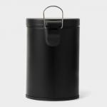 Ведро мусорное с педалью St?lz, 3 л, нержавеющая сталь, чёрное