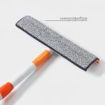 Щётка для окон Raccoon, фиксатор, стальная телескопическая ручка 93(137) см, насадка из микрофибры 28?7 см