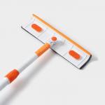 Щётка для окон Raccoon, фиксатор, стальная телескопическая ручка 93(137) см, насадка из микрофибры 28?7 см