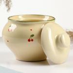 Горшок для запекания Псковский гончар «Кантри», 500 мл, керамика, бежевая