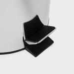 Ведро мусорное с педалью Доляна, 5 л, нержавеющая сталь, хромированное