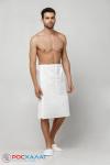 Мужской вафельный килт на липучке белый В-10 (9)