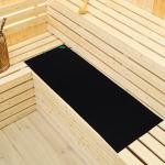 Коврик - лежак для бани и сауны «Дубовый лист», 150?50 см, полиэфир, чёрный