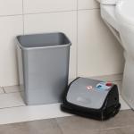 Ведро для мусора «Камелия», 8 л, серебристый перламутр, чёрное