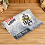 Коврик - лежак для бани и сауны с принтом «100% мужик», 150?50 см, полиэфир 70%, шерсть 30%, «Банная забава»