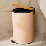 Ведро для мусора SL Home, 12 л, 25?31?38 см, бежевое