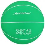 Медицинбол ONLYTOP, 3 кг, цвет зелёный