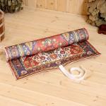 Коврик - лежак для бани и сауны с принтом «Ретро 2», 150?50 см