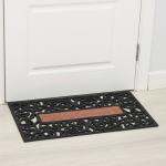 Коврик придверный Доляна Welcome, вензель, узорный, 45?75 см, чёрный
