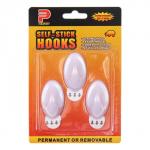 Крючки самоклеящиеся, круглые, с системой бесследного удаления, набор, 5?3 см, 3 шт.