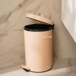 Ведро для мусора SL Home, 12 л, 27?32?43 см, бежевое