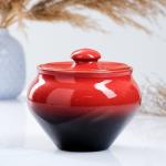 Горшочек для запекания Вятская керамика «Классика», 900 мл, красный