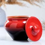 Горшочек для запекания Вятская керамика «Классика», 900 мл, красный