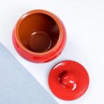 Горшочек для запекания Вятская керамика «Классика», 900 мл, красный