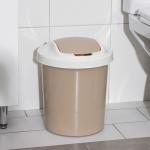 Ведро для мусора Vogue, 12 л, с крышкой маятник, кофейный