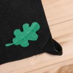 Коврик - сидушка для бани и сауны с аппликацией «Дубовый лист», 50?40 см, полиэфир, чёрный