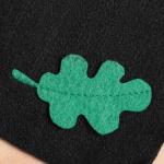 Коврик - сидушка для бани и сауны с аппликацией «Дубовый лист», 50?40 см, полиэфир, чёрный