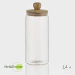 Банка для сыпучих Bella Tenero «Эко», 1.4 л, 10?25.5 см, с бамбуковой крышкой, стекло, прозрачная