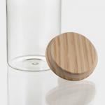 Банка для сыпучих Bella Tenero «Эко», 1.4 л, 10?25.5 см, с бамбуковой крышкой, стекло, прозрачная