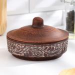 Блюдо для запекания «Ангоб», 250 мл, 8?12 см, красная глина