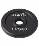 Диск чугунный STARFIT BB-204 d=26 мм, черный, 1,25 кг