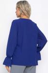 Блуза шифоновая Вэнси (синяя) Б15023-8М