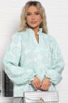Блуза Доменика (бело-мятная) Б15017-18М