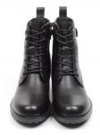 01-5573-1 BLACK Ботинки демисезонные (натуральная кожа, байка)