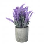 LADECOR Лаванда искусственная в кашпо, 7,5х20-21 см, пластик, целлюлоза
