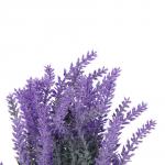 LADECOR Лаванда искусственная в кашпо, 7,5х20-21 см, пластик, целлюлоза