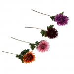 LADECOR Хризантема искусственная, 71 см, пластик, ткань, 4 цвета