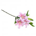 LADECOR Цветок искусственный лилия, 79 см, ткань, пластик, железная проволока, 2 цвета