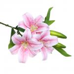 LADECOR Цветок искусственный лилия, 79 см, ткань, пластик, железная проволока, 2 цвета