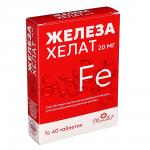 БАД "Железа хелат" Мирролла,40табл по 20мг