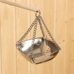 Аромачаша - испаритель для бани и сауны, 120 мл, металл, деревянный кронштейн, Добропаровъ