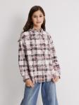 Блузка детская для девочек Pireynik розовая клетка
