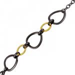 Браслет (покрытие золото, черный родий) 18-21см