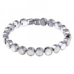 Браслет Амфитрита (перламутр 6мм; покрытие родий) 18-20см