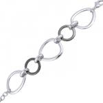 Браслет (покрытие родий, черный родий) 18-21см