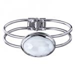 Браслет Грация (кристаллы SW 30х22 белый электрик; покрытие родий)