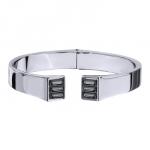 Браслет Богемия (кристаллы SW темно-серые; покрытие родий)