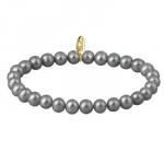 Браслет (жемчуг серо-голубой 7-8мм; покрытие золото)