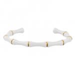 Браслет Бамбук (эмаль белая; покрытие золото)