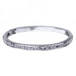 Браслет Квадро (кристаллы SW белые; покрытие родий)