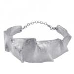 Браслет мятый металл (покрытие матовый родий)